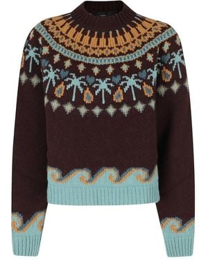 Alanui Round-Neck Knitwear - Nero