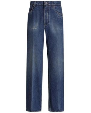 Dolce & Gabbana Blaue Jeans Mit Elastischem Bund
