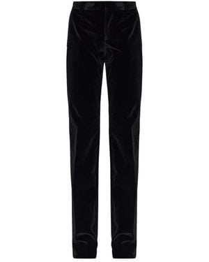 Etro Broeken ,Zwart ,Fluwelen Broek