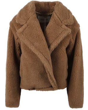 Max Mara Faux Fur & Shearling Jackets - Brown