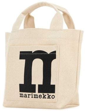 Marimekko Mono Mini Tote Solid - Weiß