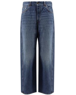 Givenchy Blaue Jeans Metallknopfverschluss Italien