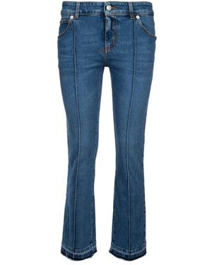 McQueen Jeans ,Blauw ,Denim Klassieke Denim Jeans Voor Dagelijks Gebruik