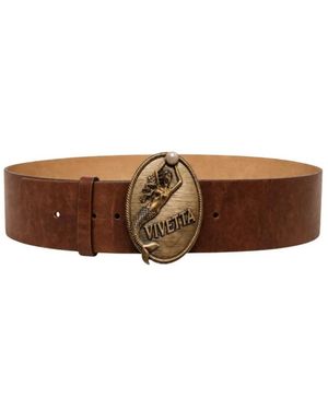 Vivetta Accessoires ,Bruin ,Leer Cintura Sirena