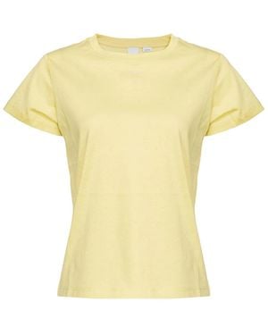 Pinko Tops ,Geel ,Katoen Basico T-Shirt
