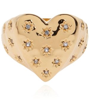 Zadig & Voltaire Heartbreaker Over Strass Ring - Natur