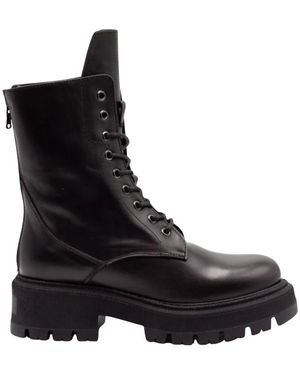 Julie Dee Lace-Up Boots - Nero