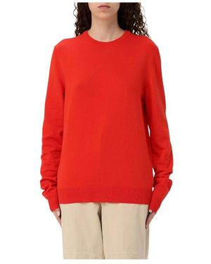 Add Round-Neck Knitwear - Red