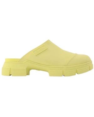 Ganni Yellow Recycled Rubber Retro Mules