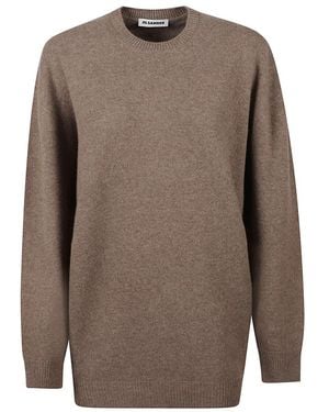 Jil Sander Oversize Ls Cn Jumper - Bruin