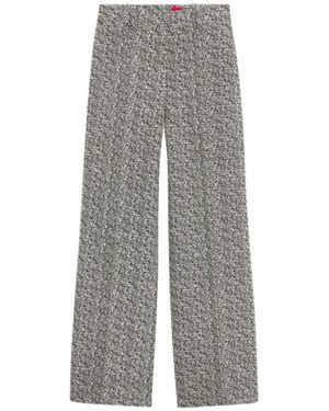 HUGO Broeken ,Veelkleurig ,Wijde Broek - Grijs