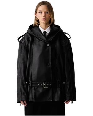 Gestuz Gzthara Kurze Lederjacke - Schwarz