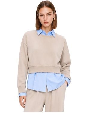 Kocca Gekreuzter Pullover Mit Hemdkragen - Weiß