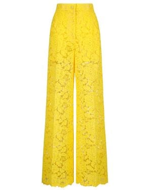 Dolce & Gabbana Wide Trousers - Yellow