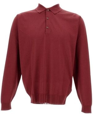 John Smedley Round-Neck Knitwear - Rood
