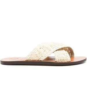 Manebí Schoenen ,Slippers - Naturel