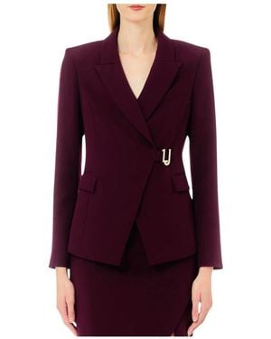 Liu Jo Jassen ,Paars ,Leer Blazer Slim - Rood