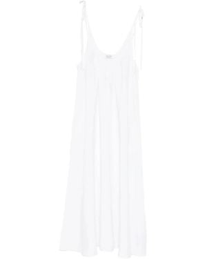 Anine Bing Dress With Tie Straps And Gathered Detail - White