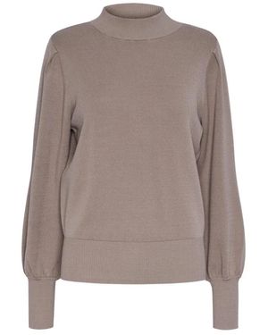 Y.A.S Fonny Strickpullover - Braun