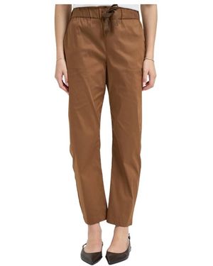 Semicouture Cropped Trousers - Brown