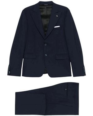 Daniele Alessandrini Single Breasted Suits - Blue