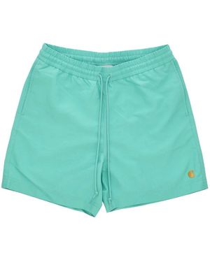 Carhartt Aqua grün/gold badehose mit netz
