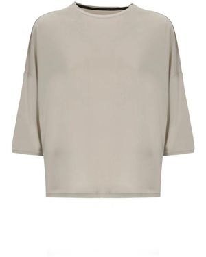 Rrd Tops ,Rondhals T-Shirt Met Korte Mouwen - Grijs