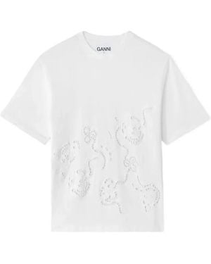 Ganni T-Shirts - Blanco