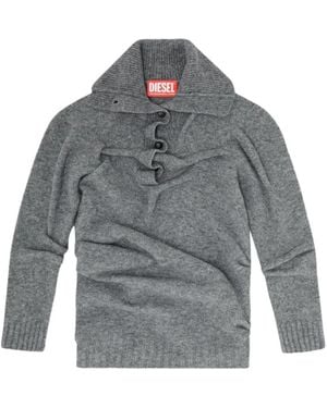 DIESEL Rundhals-Strickpullover - Grau