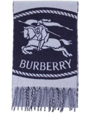Burberry Mu Knight St To Chck Schal - Blau