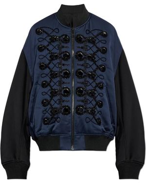 Balmain Satin Militaire Bomberjack - Blauw