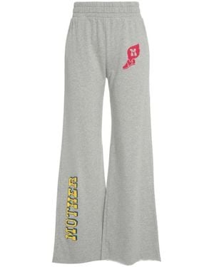 Mother Wide Trousers - Grey
