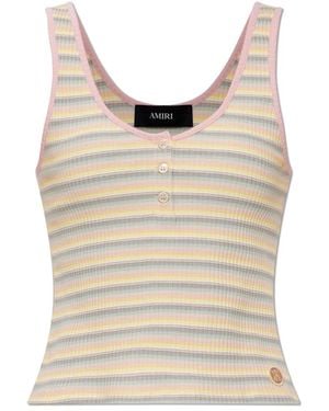 Amiri Sleeveless Tops - White
