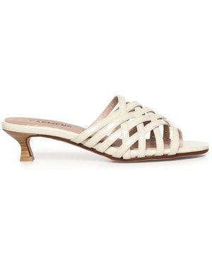 Carmens Heeled Mules - White