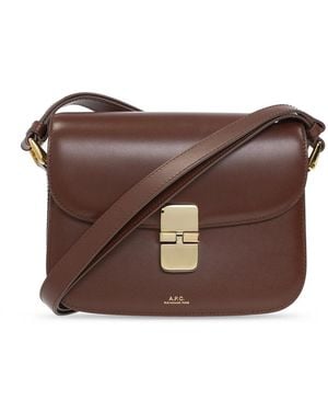A.P.C. Borsa a tracolla 'grace small' - Marrone