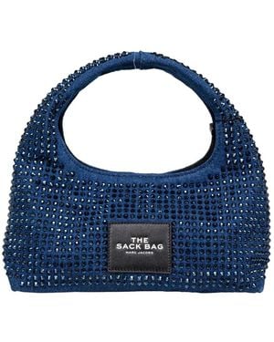 Marc Jacobs Donkere Wassing Denim Handtas Met Magnetische Sluiting - Blauw
