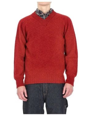 Howlin' V-Neck Knitwear - Red