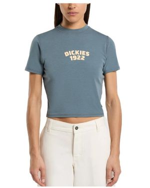 Dickies T-Shirt Dk0A4Z8Fg701 Center Logo - Blauw