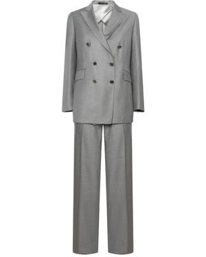 Franzese Collection Double Breasted Suits - Grey