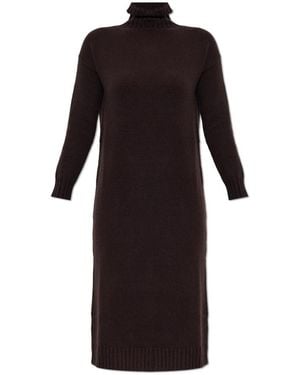 Max Mara Kleedjes ,Bruin ,Wol Wool Dress Fragore - Zwart