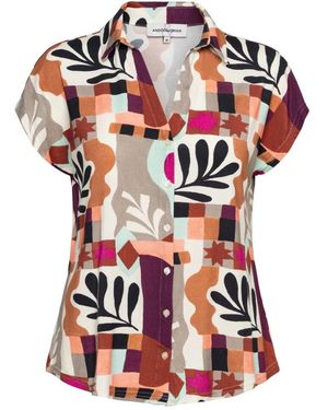 &Co Woman Valetta Art Leaf Lp - Rood