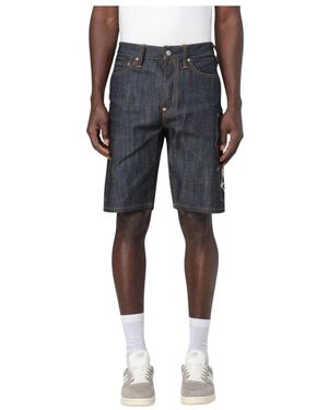 Evisu Denim Shorts - Blu
