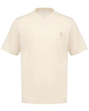 Brunello Cucinelli T-Shirts - Natural