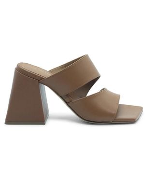 Vic Matié Heeled Mules - Marron