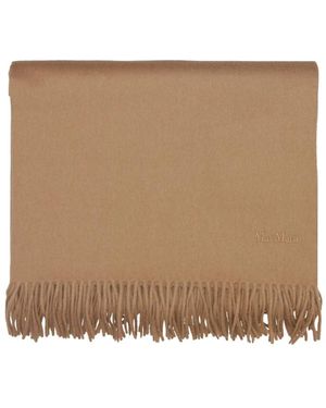 Max Mara Monogram Cashmere Stole - Naturel