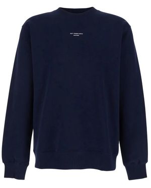 Drole de Monsieur Hoodies & Sweatvesten ,Blauw ,Katoen Le Sweatshirt Slogan Classique