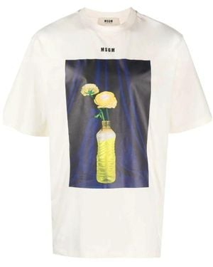 MSGM T-Shirt Met Ronde Hals - Blauw
