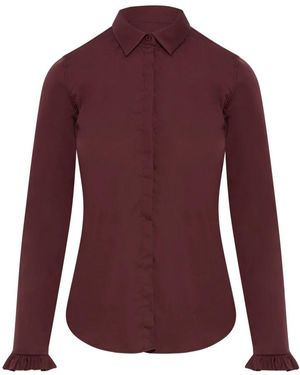 Mos Mosh Overhemden ,Rood ,Katoen Mattie Flip Shirt - Paars