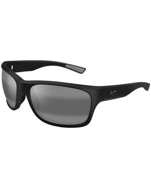 Maui Jim Polarisierte Sonnenbrille Matt Schwarz Graue Gläser