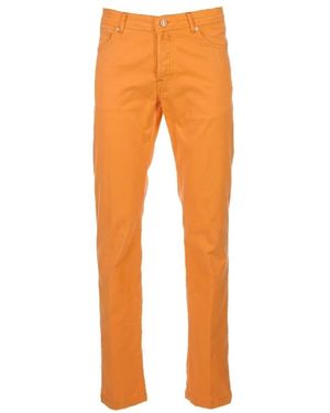 Kiton Slim-Fit Broeken - Oranje